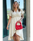 Elegantné šaty s volánmi plus size FRANCESSCCA